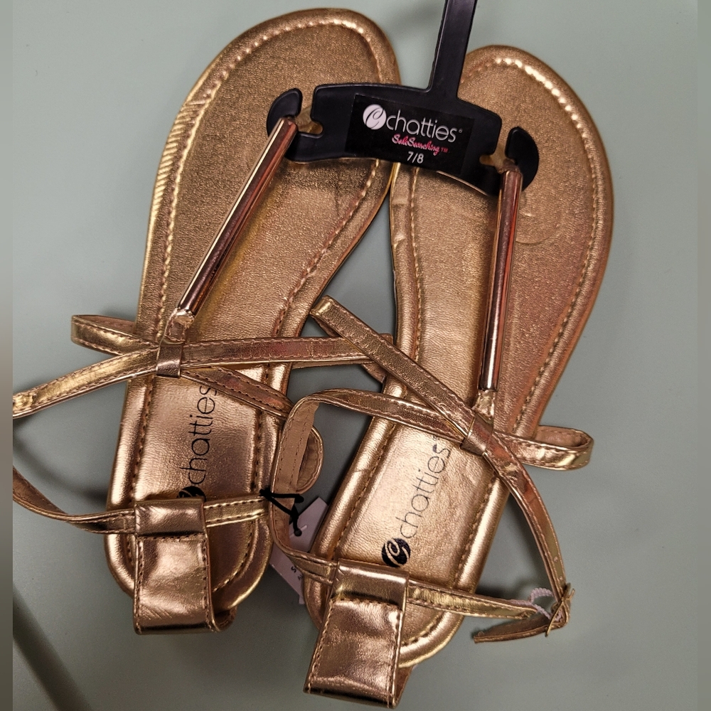 Chatties Metallic Gold Sandals